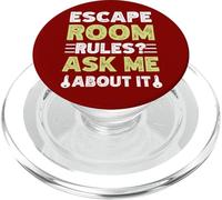 Escape Room Rules Ask Me About It Quote Group Game Puzzles PopSockets PopGrip for MagSafe