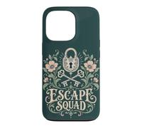 Escape Room Squad Floral Lock and Keys Party Case for iPhone 13 Pro
