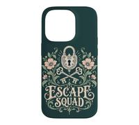 Escape Room Squad Floral Lock and Keys Party Case for iPhone 14 Pro