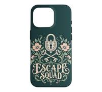 Escape Room Squad Floral Lock and Keys Party Case for iPhone 16 Pro