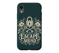 Escape Room Squad Floral Lock and Keys Party Case for iPhone XR