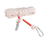 Escape Rope - High Tensile Steel Core Climbing Cord, Multi-Use Safety Line with Hooks | Reliable Support Tool for Elevated Situations, Compact Rescue Gear, Outdoor Construction Harness, Secure De