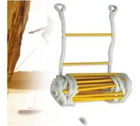 Escape Rope Ladder Emergency With Hook And Loop, Compact, Reusable Nylon Fire, Foldable(20m/65.6ft)