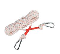 Escape Safety Rope - Braidedss Wire Core, Thick Grip Line | Twin Hooks End with Reinforced Loopss Handles, Emergencyss Descent Cord for Hiking Rescue Construction Placement Scenario Use