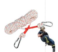 Escape Safety Rope - Steel Wire Core, Double Hook, Portable Rescue Tool | Multi-Functional Survival Rope for Hiking, Camping, Construction, Climbing, Emerggency, Outdoor, Fires Escape