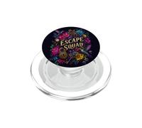 Escape Squad Escape Room Puzzle Team Floral Hummingbird PopSockets PopGrip for MagSafe