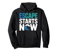Escape Starts Now Beach Vacation Pullover Hoodie