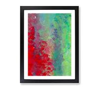 Escape The Future Abstract Framed Wall Art Print A2 Black