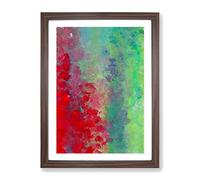 Escape The Future Abstract Framed Wall Art Print A2 Walnut