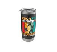 Escape The Hustle find Peace - Float Trip River Tubing Stainless Steel Insulated Tumbler