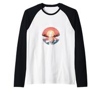 Escape The Land Paddle The Sea Retro Paddleboarding Raglan Baseball Tee