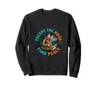 Escape The Noise Find Peace Nature Adventure Design Sweatshirt
