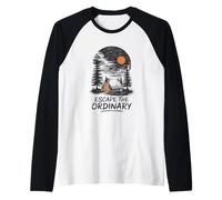 Escape The Ordinary Outdoor Camping Raglan Baseball Tee