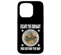 ESCAPE THE ORDINARY RIDE BEYOND MAP Motorcycle Adventurer Case for iPhone 15 Pro
