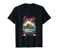 Escape to Paradise Peaks to Waves Tropical Island Adventure T-Shirt