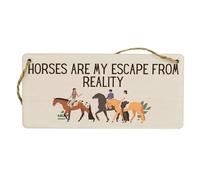 Escape to the Farm: Full Colour Plywood Hanging Sign for Horse Lovers - Ideal Farmhouse Décor & Living Room Enhancement
