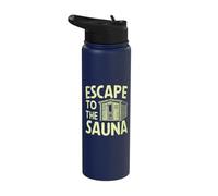 Escape to the Sauna Stainless Steel Insulated Water Bottle
