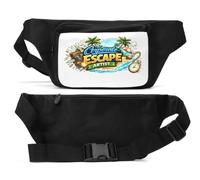 Escape to Tropical Island Paradise Unisex Waist Bag Black