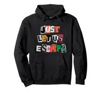Escape Typography Collage | Retro Cut-Out Letter Art Pullover Hoodie
