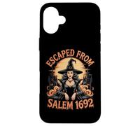 Escaped From Salem 1692 Halloween Witch Graphic Case for iPhone 16 Plus
