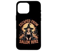 Escaped From Salem 1692 Halloween Witch Graphic Case for iPhone 16 Pro Max