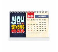 ESCAPER 2026 Inspirational Desk Calendar (A5 Size - 22 x 15 cm) - Motivational Table Calendar with Positive Quotes, Desktop New Year Calendar for Office & Home Use
