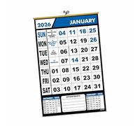 ESCAPER 2026 Wall Calendar Hanging for Home and Office, Monthly Planner with Indian Holidays, Large Date Blocks for Notes and Appointments, Perfect Wall Calendar for the