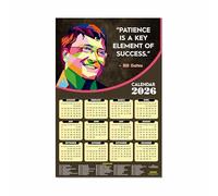 ESCAPER Bill Gates Motivational Wall Calendar 2025 & Inspirational Quotes (12 x 18), Famous Quotes Wall Calendar 2025, Wall Calendar 2025 for Room Decoration, Wall Art