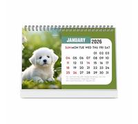 ESCAPER Cute Puppies 2026 Desk Calendar - A5 Puppy Table Calendar, 16-Page Desktop Planner with Holidays & To-Do List, New Year Gift for Dog Lovers