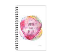 ESCAPER Dream Hope Believe Motivational Quotes Ruled A5 Notebook | Quotes on Notebook | Diary 2023 | Diary for Office | Diary for Gift | Diary for Men | Diary for Women