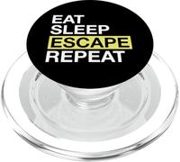 Escaper Eat Sleep Escape Repeat Escape Room PopSockets PopGrip for MagSafe