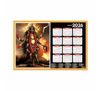 ESCAPER Goddess Lakshmi Wall Calendar 2026 - 45 x 30 cm, Laxmi Ji, Laxmi Devi, Durga, Saraswati & Kali Mata Photos, Religious Wall Calendar for Home, Office & Pooja Room