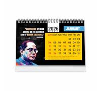 ESCAPER Inspirational 2026 Desk Calendar - Motivational Table Calendar Featuring International Famous Personalities, New Year Gift for Home & Office