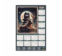 ESCAPER Lord Shiva Wall Calendar 2026 - 45 x 30 cm, Bholenath & Shivling Photos, Mahadev Wall Calendar, Shankar Ji & Shivji Religious Wall Decor