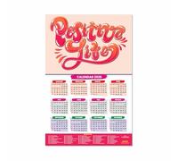 ESCAPER Motivational New Year Wall Calendar 2026 - 45 x 30 cm, 300 GSM Laminated Paper with Self-Adhesive Back, Inspirational Quotes Calendar for Students, Home & Office Decor