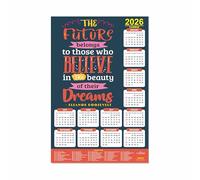 ESCAPER Motivational Wall Calendar 2026 (45x30 cm), 300 GSM Paper, Self-Adhesive New Year Wall Calendar with Inspiring Quotes for Office, Students and Home Decor