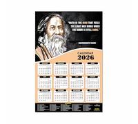 ESCAPER Rabindranath Tagore Wall Calendar 2026 - Inspirational & Famous Quotes, 12 x 18 Inch, Perfect for Room Decoration and Wall Art