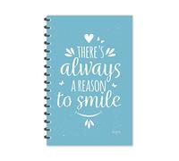ESCAPER There is always a reason to smile motivational quotes notepad | A5 size lined notepad | quotes notepad | diary for office | diary for gift