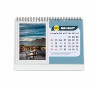 ESCAPER Travel 2026 Desk Calendar - A5 Table Calendar Featuring World Destinations & Seven Wonders, Holiday Planner, New Year Gift for Travel Lovers