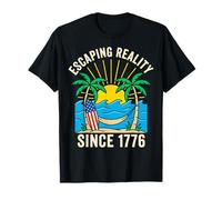 Escaping Reality Since 1776 Retro Camper Van Adventure T-Shirt