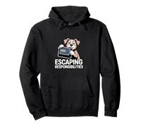 Escaping Responsibilities Dog Lover Pullover Hoodie