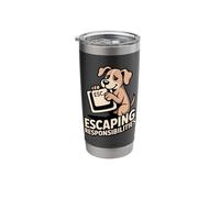 Escaping Responsibilities Dog Lover Stainless Steel Insulated Tumbler