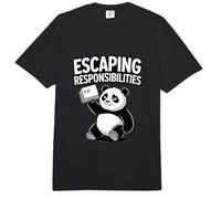 Escaping Responsibilities Panda Lover Comfort Colors Adult Heavyweight T-Shirt