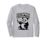 Escaping Responsibilities Panda Lover Long Sleeve T-Shirt