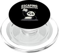 Escaping Responsibilities Panda Lover PopSockets PopGrip for MagSafe