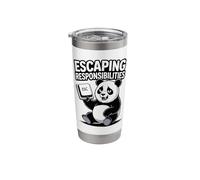 Escaping Responsibilities Panda Lover Stainless Steel Insulated Tumbler