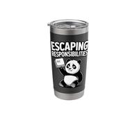 Escaping Responsibilities Panda Lover Stainless Steel Insulated Tumbler