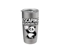 Escaping Responsibilities Panda Lover Stainless Steel Insulated Tumbler