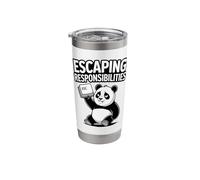 Escaping Responsibilities Panda Lover Stainless Steel Insulated Tumbler
