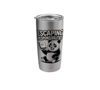 Escaping Responsibilities Panda Lover Stainless Steel Insulated Tumbler